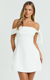Cecilia Mini Dress-White